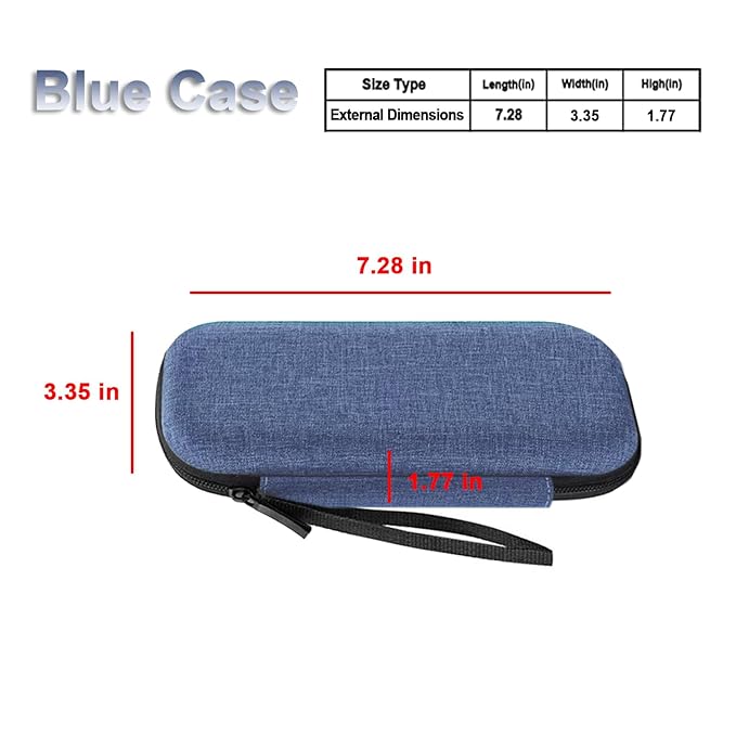 Razor Cover Travel Razor Case, Compatible with Gillette & Harrys, Razor Travel Case Razor Holder For Men Cord Travel Organizer, Zipper Carrying Bag (Blue)
