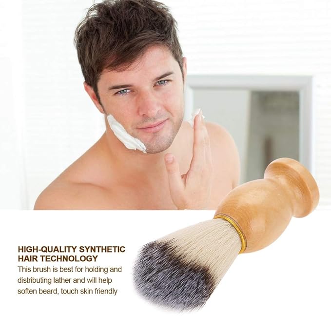 Beard Brush For Men Mens Shaving Brush,Shaving Brush Men,Fashionable Practical Shave Brush Travel Shaving Brush Shave Cream Brush,Artistic For Salon Clean Extra Beard Travel Home