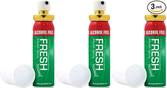 3 Pack of Pretty Fresh Instant Breath Freshener Mouth Spray Fresh Mint,Fights Bad Breath.
