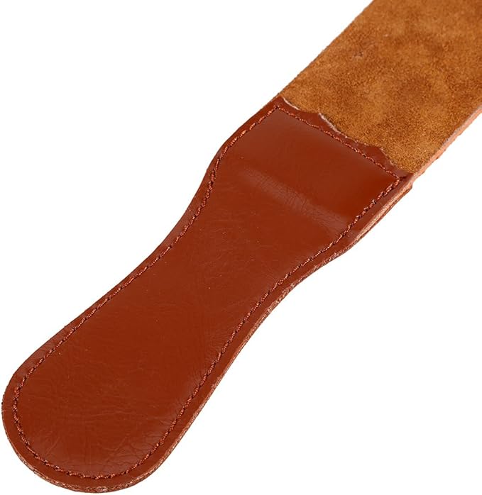 Leather Razor Shaving Strap, New Cow Leather Manual Strop Straight Barber Shaving Razor Sharpening Strap Tool Shave Sharpener Barber Hair Removal Sharpening Belt