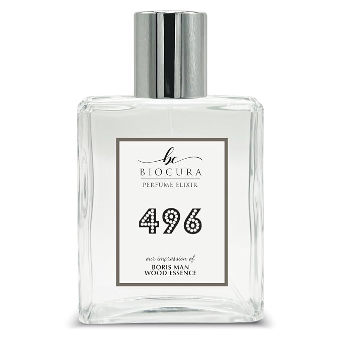 BC Perfume 496 Inspired by Boris Man Wood Essence Replica Fragrance Dupes Eau de Parfum Spray Bottle 3.4 Fl Oz/100ml-X1