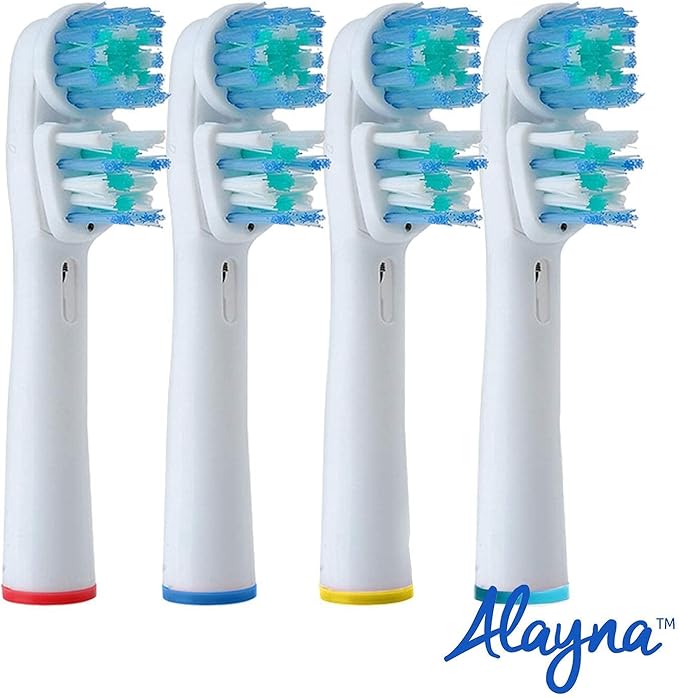 Replacement Brush Heads Compatible with Oral B Braun- Double Clean Design, 16 Pk Generic Electric Toothbrush Replacement Heads- Fits Oralb Pro 7000, 1000, 8000, 9000, 1500, 5000, Kids, Vitality & More