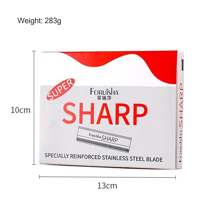 100 Pieces Orgexi Razor Blades, 1 Knife Holder, Eyebrow Razor, Single Edge Razor Blades, Straight Razors for Men & Women - Easy to Use and Clean