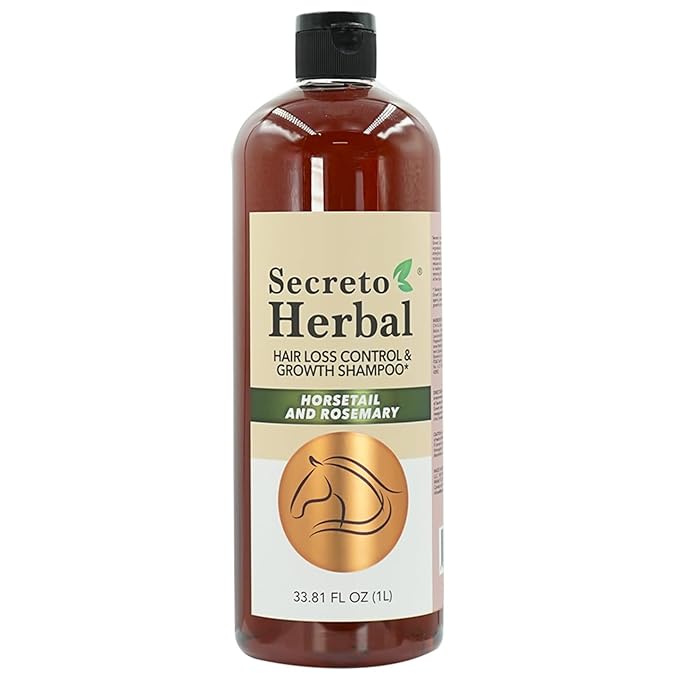 Secreto Herbal Hair Growth Shampoo - Horsetail & Rosemary Routine Shampoo for Revitalized Hair - Secreto Herbal cola de caballo y romero 33.81 fl oz