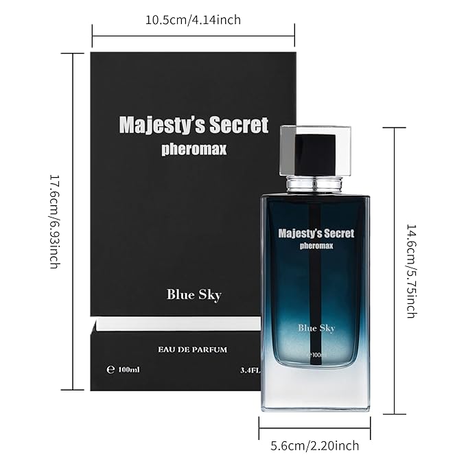 MAJESTY'S SECRET PHEROMAX Pheromone Cologne for Men – Luxury 3.4 fl oz Eau de Parfum Spray with Fresh Woody & Warm Notes, Long-Lasting Pheromone Fragrance Ideal for Office, Date Night, and Gifts