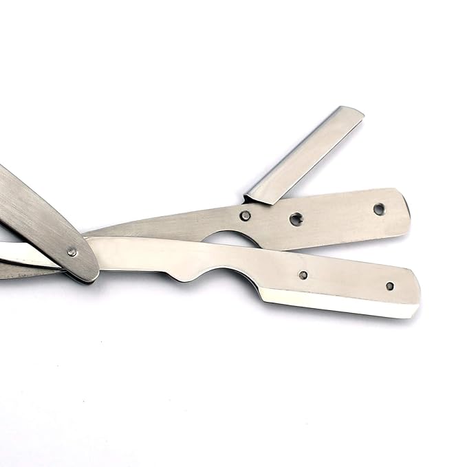Stainless Steel Barber Straight Edge Razor with 100 Count Blades Made of Stainless Steel Easy To Replace