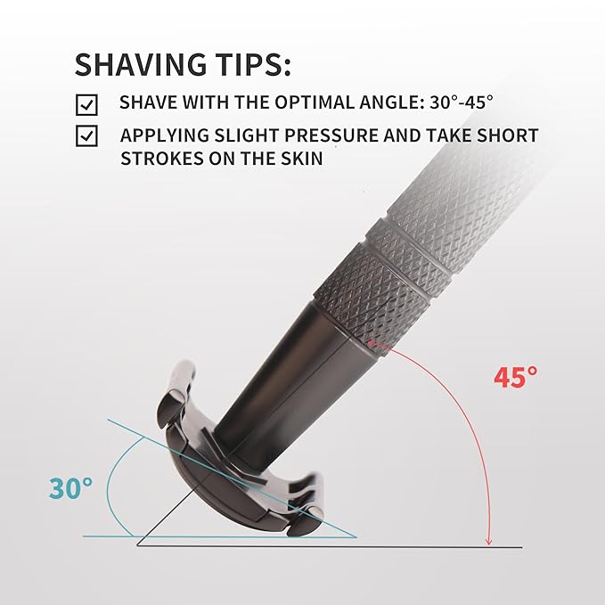 Gearhub Double Edge Safety Razor Reusable Stainless Metal Wet Shaving Razor with 10 Swedish Platinum Blades for Men Women Barber Bikini Armpit Hair, Matte Black GRB2D