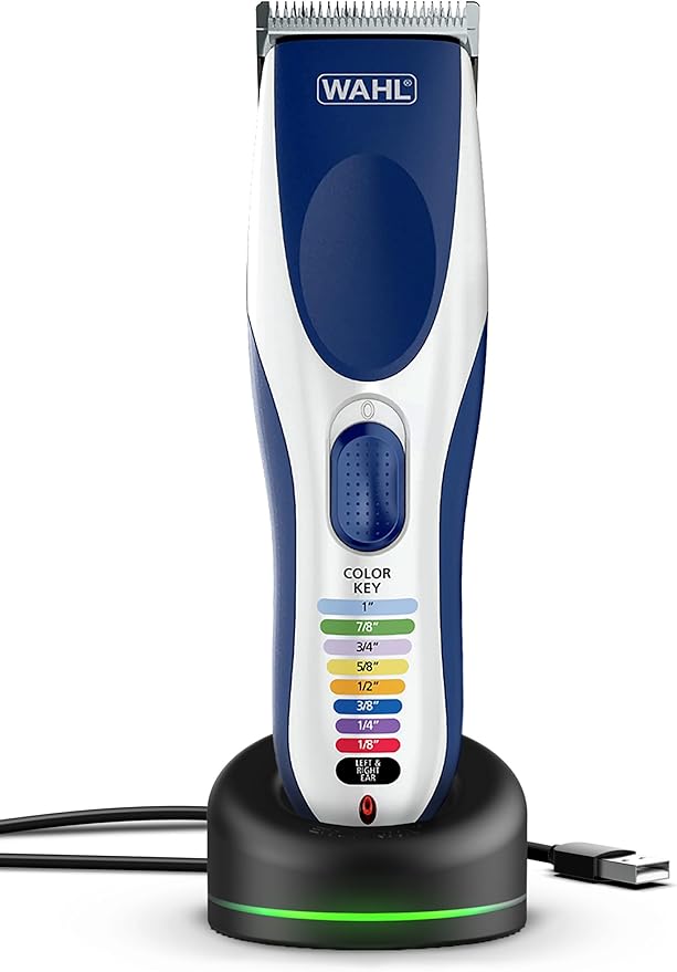 Replacement Charger for Wahl Color Pro Cordless Clipper & Trimmer (Model 9649P), Charging Dock Base with Light Indicator, USB Powered (Black)