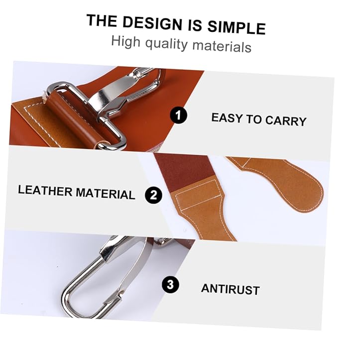 Cowhide Leather Double-layer Razor Strop for Sharpening Straight Razors Professional Barber Use Easy to Hang with Buckle Design Smooth Shaving Blade Enhancement
