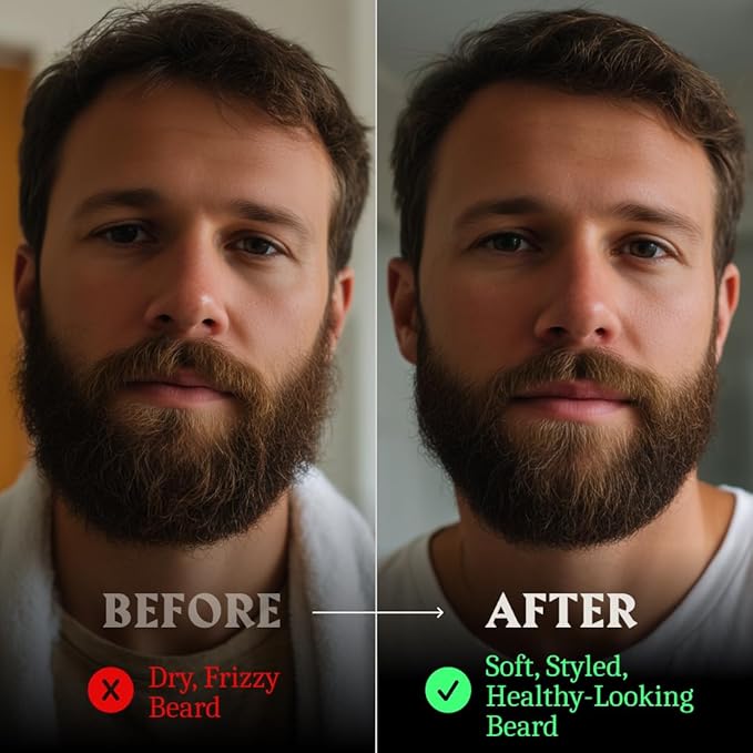 Striking Viking Unscented Beard Butter for Men - 4 Oz Cream - Unscented Beard Cream for Men with Non-Greasy Formula - Hydrating Balm