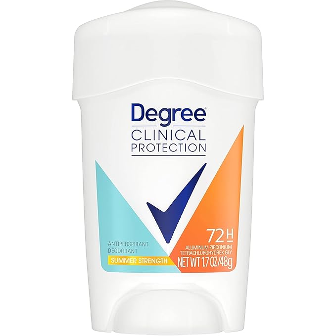 Degree Clinical Protection Antiperspirant Deodorant 72-Hour Sweat & Odor Protection Summer Strength Antiperspirant for Women 1.7 oz