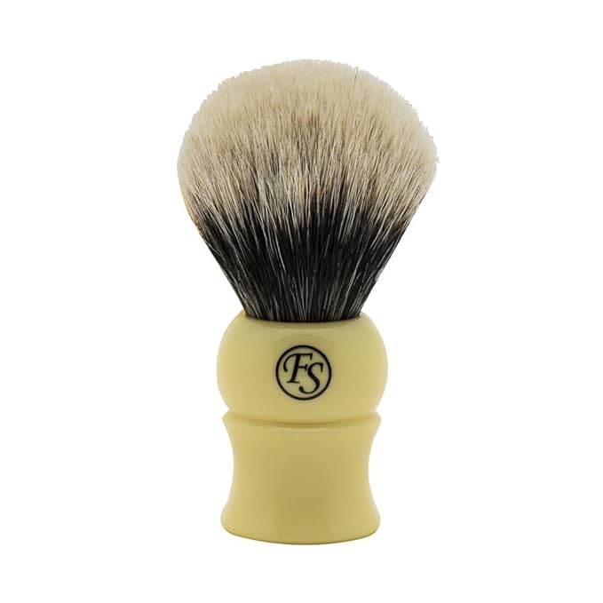 2 Band Finest Badger Hair Shaving Brush 24mm Knot Size Handmade by Frank Shaving Free Stand