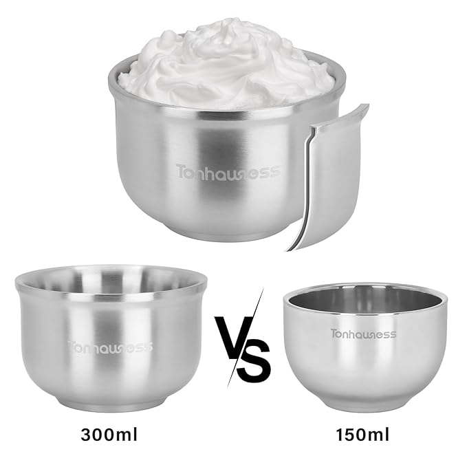 Shaving Brushes Kit For Men, 4 In 1 Shaving Brush Set Includes Badger Hair Shaving Brush, Sandalwood Shaving Cream, Stainless Steel Shaving Bowl and Stand
