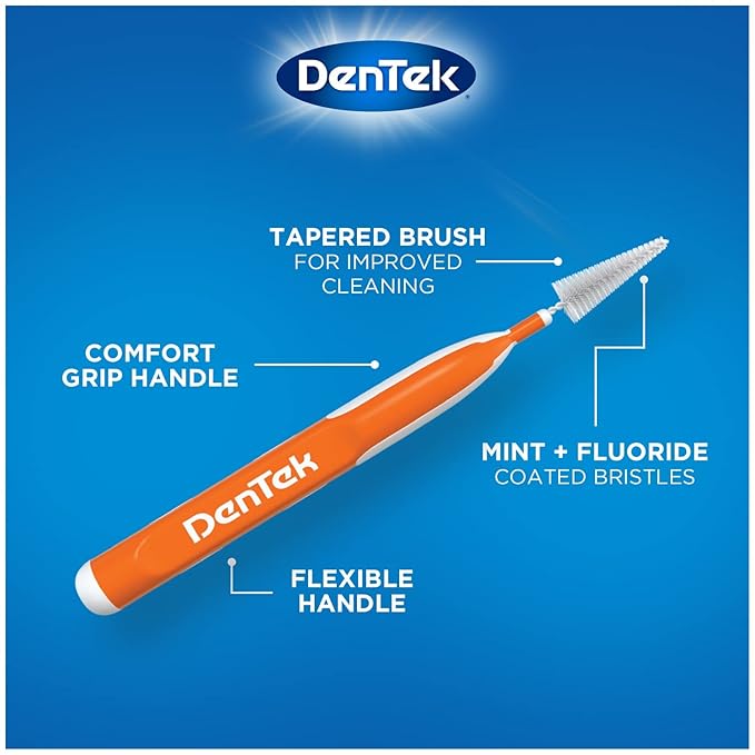 DenTek Easy Brush Interdental Cleaners, Mint, 16 Count | 10 Pack