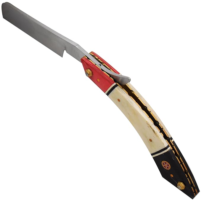 Straight Razor | Straight Edge-Razor Rosewood Handle- Sharp | High Hardness Stainless Steel Cutthroat Straight Edge Blade | Barber Razor (218) BR