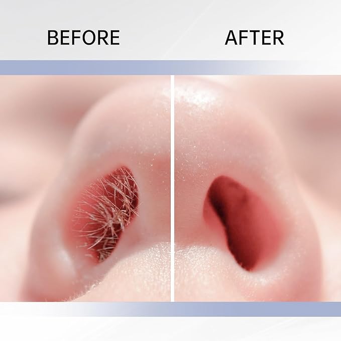 2-in-1 Nasal Hair Cutter for Women,4pcs Double Sided Nasal Hair Cutter,Nostril Hair Remover Tool, 360° Rotating Nose Hair Trimmer with Ear Digger for Men and Women Manual Nose Hair Trimmer