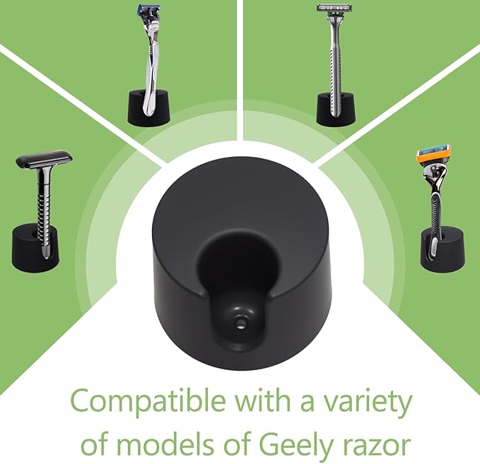 2 Pack Razor Stand For Men, Razor Stand Compatible with Gillette Razors, Suitable for Various Shaver Handles Alloy Steel Bathroom Countertop Organizer with Drainage Holes