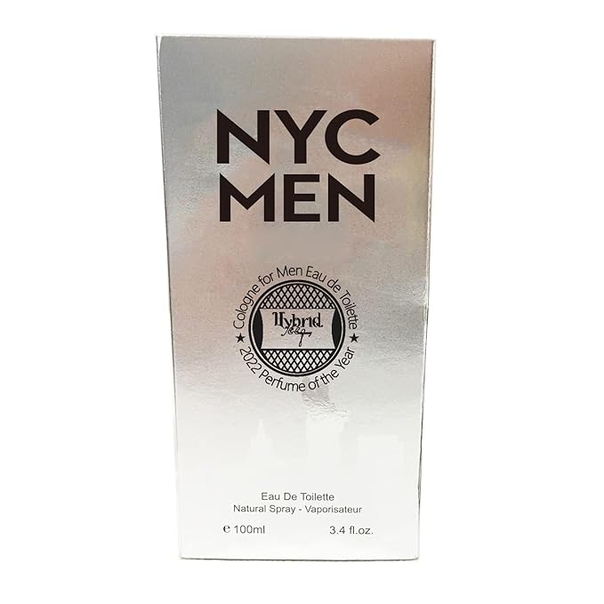 Hybrid & Company NYC Men Cologne for Men Eau De Toilette Natural Spray Masculine Scent, 3.4 Fl Oz
