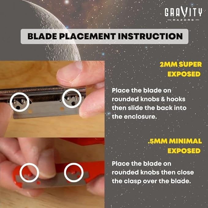 Premium Single Edge Razor Blades - Swedish Steel Razor Blades for Safety Razors and Straight Edge Razors, by GRAVITY RAZORS (100 Count, 2-Pack)
