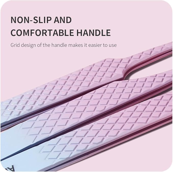 Eyelash Extension Tweezers,Fiber Tip Grip Boot Volume Lash Tweezers,Professional Pointed Lash Extension Tweezers for Easy Lash Application and Removal(2Pcs-F06/08)