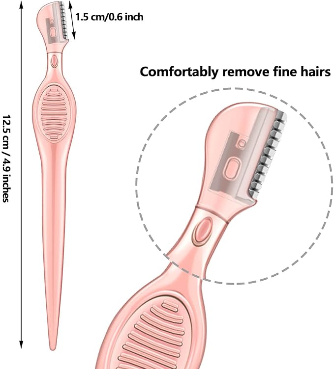 Mudder 28 Pcs Eyebrow Razor Knife Shaver Trimmer Shaver Multipurpose Exfoliating Tool Facial Hair Removal for Women Valentine Gift Giving (Color Mixing)
