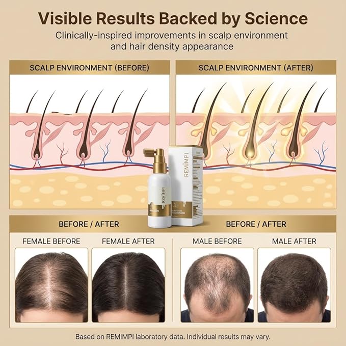 Hair Growth Support Tonic, Scalp Nourishing Serum with Ginger Root & Ginseng, Strengthens Hair Roots, Supports Thicker & Healthier Hair, Daily Leave-In Scalp Treatment, 50ml