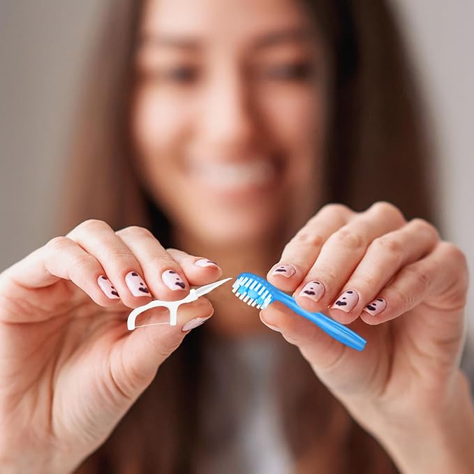 5 in 1 Mini Brushes-Disposable Toothbrushes with Toothpaste + Floss + Pick + Tongue Scraper | Travel Size | Individually Wrapped | Soft | Mint | Travel Set (Mint, 52pcs(2Pack))