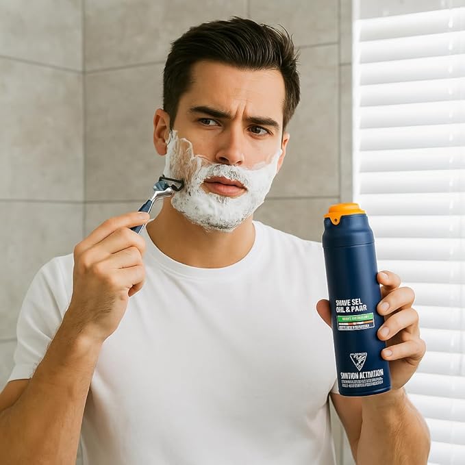 Fragrance-Free Shaving Gel for Men, Sensitive Skin Protection, Smooth Razor Glide, Hydrating Shave Gel with Aloe, 7 oz, Non-Irritating Formula