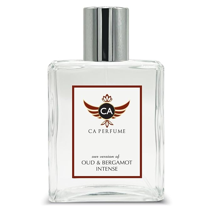 CA Perfume Impression of Oud & Bergamot Intense For Unisex Amber Fragrance Long Lasting Perfume Eau De Parfum 3.4 Fl Oz 100ml