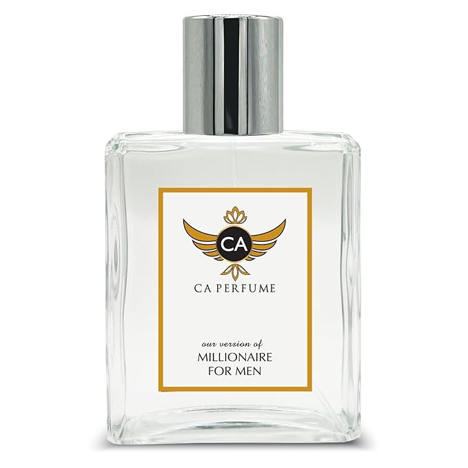 CA Perfume Impression of Millionaire For Men Leather Fragrance Long Lasting Mens Perfume Eau De Parfum 3.4 Fl Oz 100ml