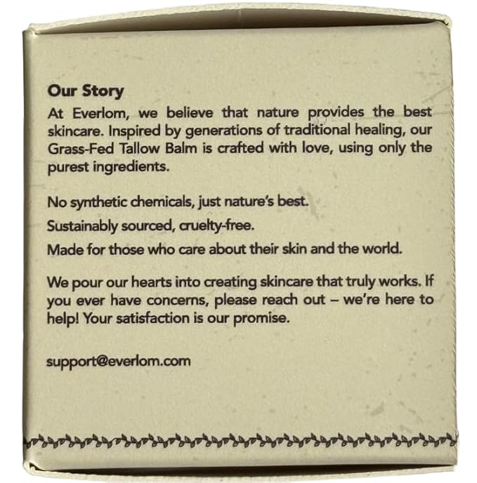 Tallow Balm for Face Moisturizer: 65g Hydration Powerhouse for Men & Women - Keeps Skin Supple Day & Night - Ideal for Home Work & Travel