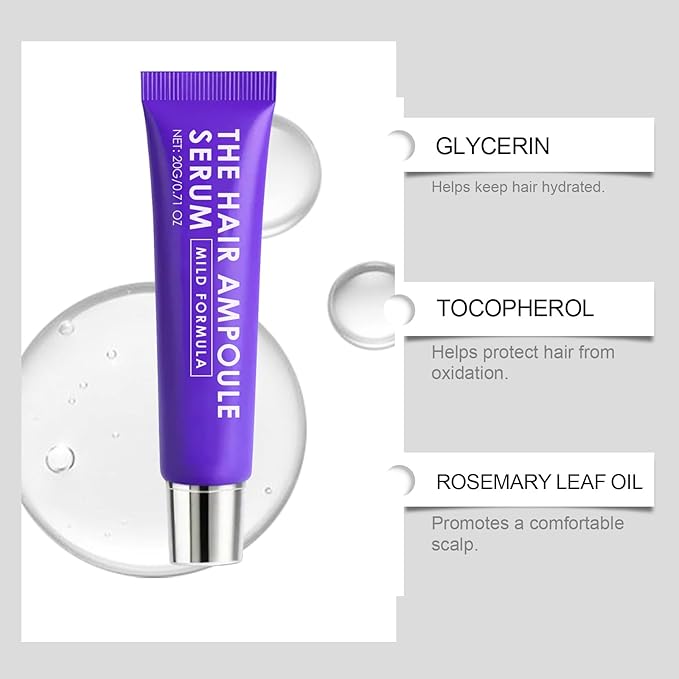 20g Hair Growth Serum for Thinning Hair – Scalp Treatment with Rosemary Oil & Niacinamide to Reduce Hair Loss, Strengthen Roots, and Add Shine