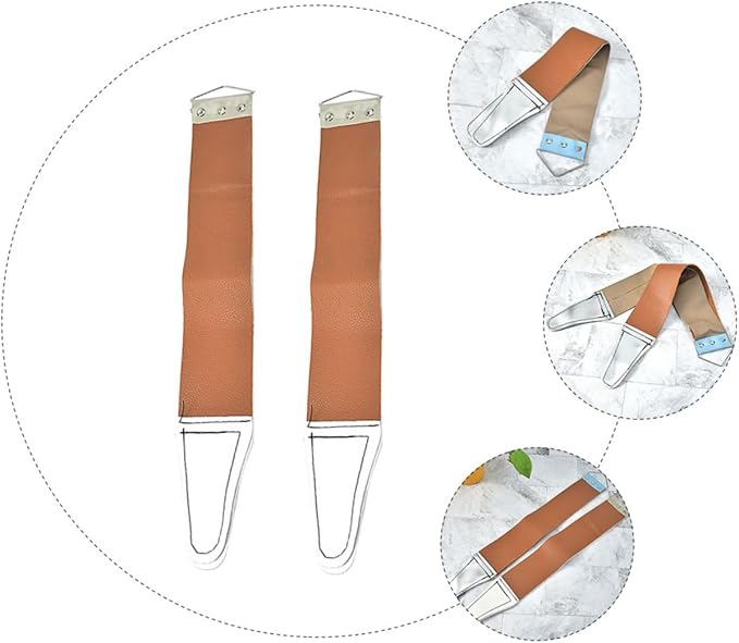 2pcs Razor Grinding Cloth Stand for Razor Straight Sharpener Hair Clipper Blade Sharpener Random Color