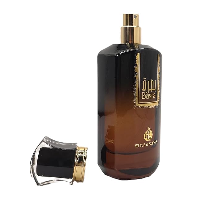 STYLE & SCENTS BASRA Eau de Parfum for Men 100ml – Bold Oud Perfume with Cambodian Oud, Nutmeg, Geranium & Vanilla – Long-Lasting 18–24h – Made in UAE (MDO011)