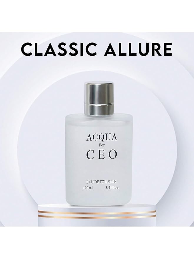 Acqua & Acqua Black Men's Cologne Eau de Parfum Gift Set - 3.4 Fl Oz Each | Citrus Spicy & Woody Ambergris Fragrance | Luxury Perfume for Day & Night