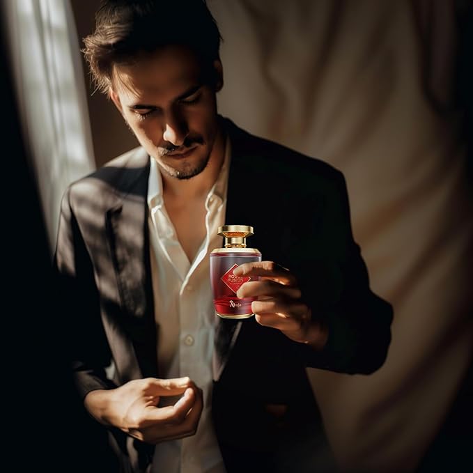 AHUJA Rouge Fusion Unisex Eau De Parfum (3.4 fl oz) — Long Lasting Cologne for Men & Women — Bold Citrus, Vanilla, Rose, Pine & Geranium Notes — Luxurious Gift Fragrance for All Occasions