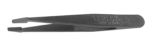 Excelta - 609 - Tweezers - Plastic - Straight - One Star - Acetal, 0.0655" Height, 0.44" Wide, 4.5" Length