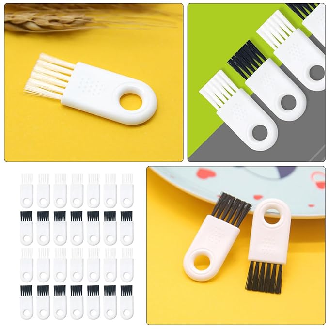 30pcs Electric Shaver Cleaning Brush Razor Cleaner Tool White and Black Bristles for Men’s Shaving Razor Maintenance and Hygiene