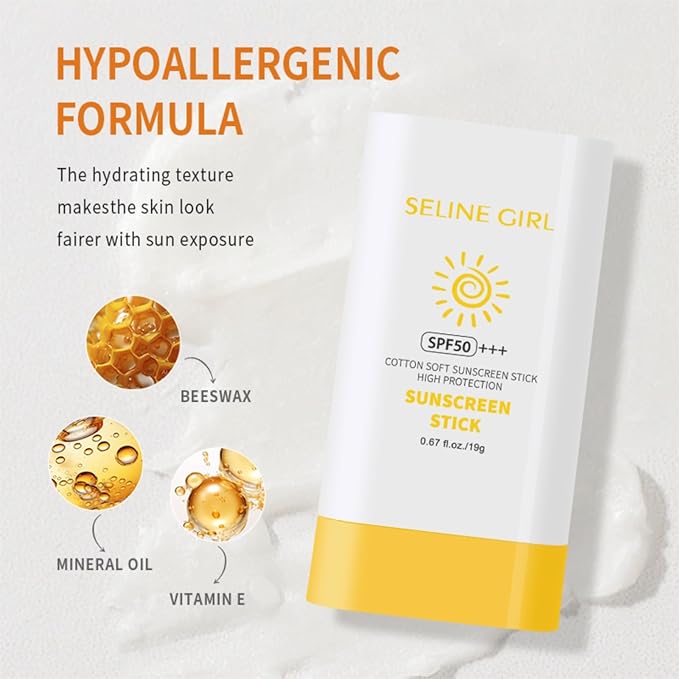 Sunscreen SPF50+ PA+++, Sweat-Resistant, Fragrance-Free, No Whitening, Matte Finish, Portable, 19g #01