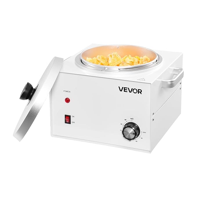 VEVOR Single Pot Wax Warmer, 3000ML 300W Professional Wax Warmer for Hair Removal, 32 ℉ - 212℉ Adjustable Electric Waxing Heater with 100PCS Waxing Sticks for Home Use, Beauty Salon, Spa