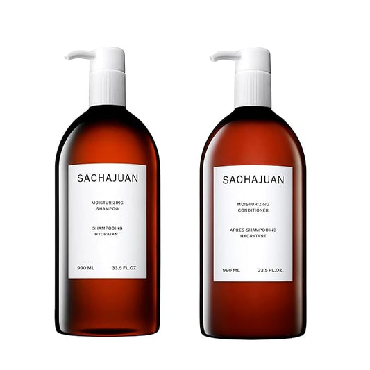 SACHAJUAN Moisturizing Shampoo and Conditioner Set | Ocean Silk Technology & Argan Oil for Optimal Moisture | Repair Damage & Control Frizz | Set of 2 (33.5 oz)