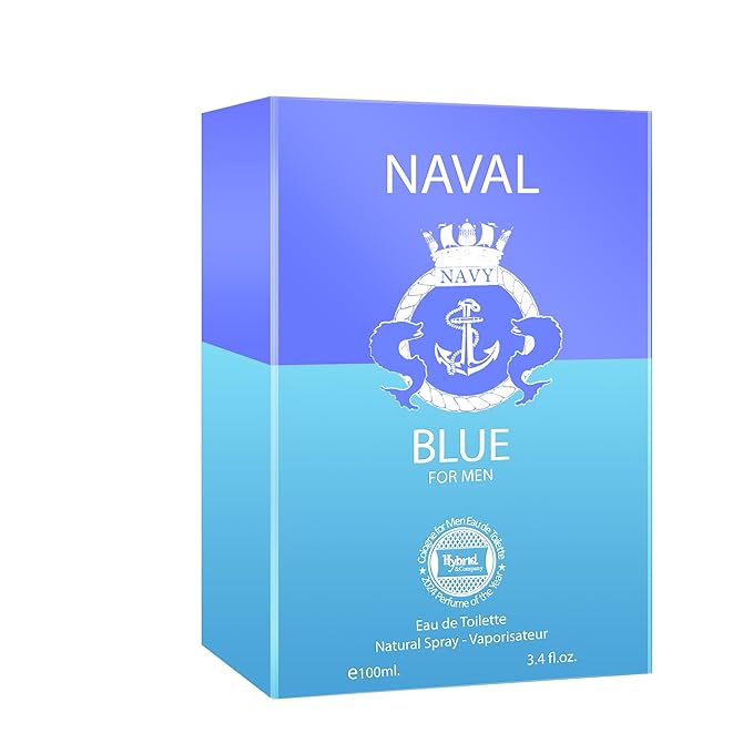 Hybrid & Company Naval blue For Men Eau De Toilette Vaporisateur Natural Spray 3.4 Fl Oz