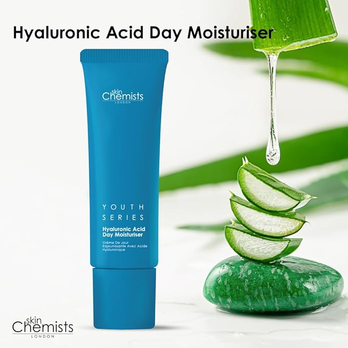 Skin Chemists Hyaluronic Acid Anti Aging Day Cream | Anti Aging Skin care Face Moisturizer with 1% Hyaluronic Acid and Natural Lipids | Moisturizing Formula for a Youthful Glow | 1.69 fl oz