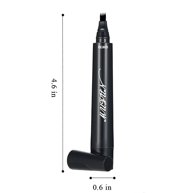 Beard Pencil Filler for Men - Sweat Proof, Water Resistance, Long Lasting & Natural Finish barber Pencil, Mustache Repair Shape (LIGHT BROWN)