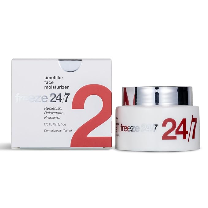 Freeze 24/7 TimeFiller Moisturizer – Hydrating Face Cream for Mature Skin, Wrinkles & Dryness – Plumping Lotion with Collagen, Vitamin C & Niacinamide – Deep Hydration for Women & Men - 1.75 oz / 50 g
