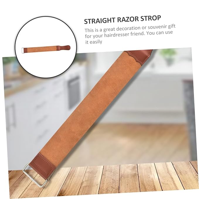 Double-Sided Razor Strop Tool for Home Use Convenient Shaver Sharpening Strap Clip Essential Accessories for Straight Razor Maintenance