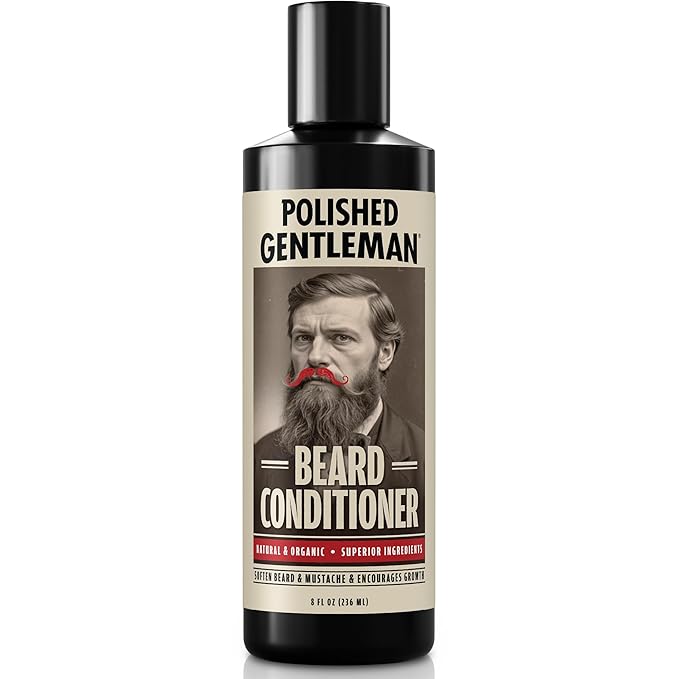Men’s Beard Conditioner with Tea Tree Oil – Concentrated Rinse-Out Formula for Softer, Fuller-Looking Beards & Healthy Facial Hair, 8 oz