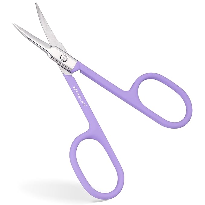 BEPHOLAN care false eyelash scissors, professional stainless steel small scissors, suitable for both men and women, scissors for trimming nose hair, beard, eyelashes, and ear hair.