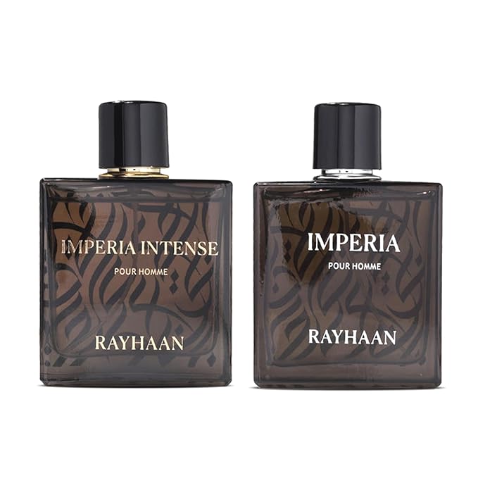 Rayhaan 2-Piece Fragrance Bundle for Men By Rayhaan, (3.4 Oz Imperia Eau De Parfum Spray + 3.4 Oz Imperia Intense Eau De Parfum Spray)