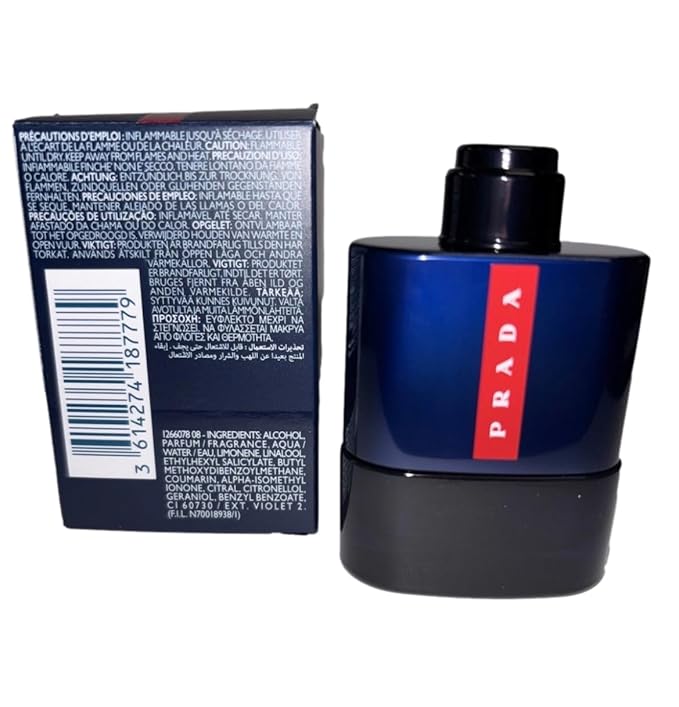 Prada Men's Luna Rossa Ocean Eau de Parfum EDP, Mini, 9 ml, .3 oz